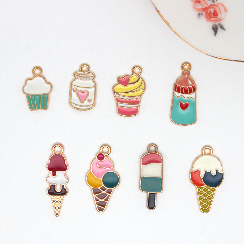 ハンドメイド ピアス イヤリング アイスクリーム 氷棒 アクセサリーパーツ カップケーキ エポチャーム