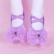 ベリーダンス ダンスシューズ バレエ 大人も子供 ダンス靴 室内靴 体操 ヨガ スパンコール リボン 23-39