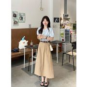 2025年INS 夏新作 INS 新作　韓国風    大人気　シャツ+ロングパンツ　セット