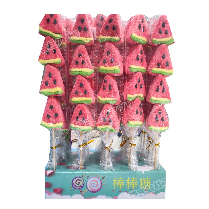 【30本入り】スイカマシュマロ 西瓜マシュマロ ソフトキャンディ 咀嚼音 可愛い 大人気 お菓子 綿菓子