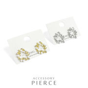 ▼MAGGIO▼パール＆ストーンリースピアス