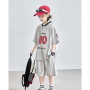2025夏新作  夏服  韓国風子供服 トップス+ショートパンツ  男の子 カジュアル 120-170cm