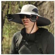 帽子 扇風機付き ファン付き帽子 つば広帽子 ソーラー充電式 山登り サンバイザー アウトドア メンズ
