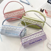 化粧ポーチ 多機能　収納ポーチ　小物収納　韓国ファッション　文房具　ペンケース　ハンドルあり