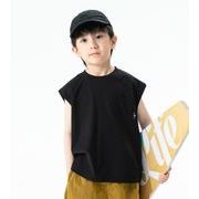 2025INS人気  キッズ  男の子  子供服 トップス   Tシャツ  ノースリーブ   夏服