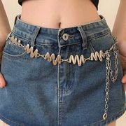 金属ベルト ウエストチェーン ファッション ドレス ジーンズ ベルト パンツチェーン