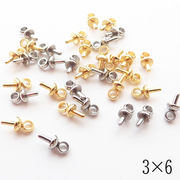ステンレス304　高品質ヒートン　 基礎金具 カン付き パーツ ビーズパーツ　ハンドメイド 材料 DIY