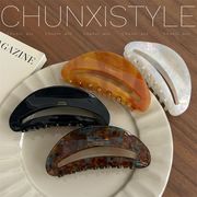 【高級感】フレンチ風ビッグクリップ黒色ヘアアクセ大人かわいいまとめ髪 4色