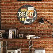 【初回送料無料】ウッディー ラウンド プラーク GOOD BEER CA-RP-537901