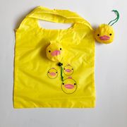 リトルイエローダックポリエステルショッピングバッグ折りたたみ式エコフレンドリーショッピングバッグ