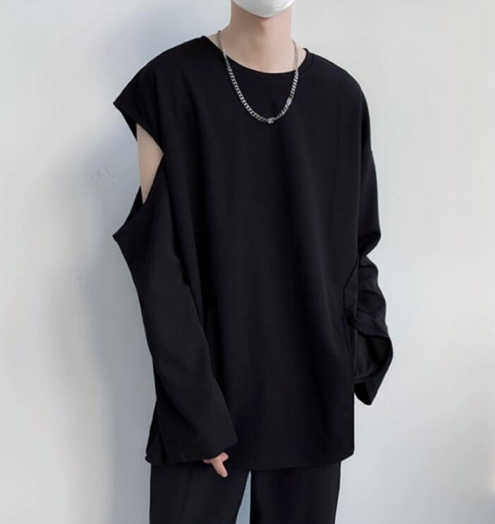 Tシャツ  長袖 ベアトップ クルーネックゆったり