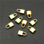 ステンレス製チャーム【南京錠】ゴールド 1個 ロックチャーム 錠 鍵 チャーム キー ロック