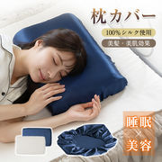 枕カバー シルク100％ カバータイプ ゴム 数量1枚入り 洗える 軽量 美肌効果 美髪効果 睡眠