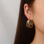 ピアス  ステンレス アクセサリー サージカルステンレス316L 18K ピアス イヤーカフ ★