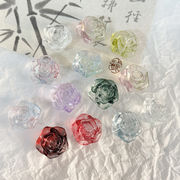 ガラス ビーズ 穴あり デコパーツDIY ビーズパーツ  手芸材料 チェーンパーツ アクセサリーパーツ