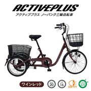 ACTIVEPLUS(アクティブプラス)ノーパンク電動アシストFDB20EB マットブラック MG-AP20EBN