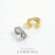 ▼MAGGIO▼片耳用CZクロスリングイヤーカフ　軟骨ピアス