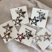 星ヘアピン　ヘアアクセサリー　レディース　デザイン　韓国風　髪飾り