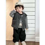 2025秋新作 韓国子供服 ベビー服  キッズ 男の子 長袖トップス+ ズボン +チョッキ 分けて販売 73cm-110cm