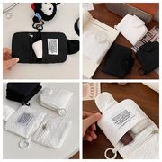 レト可愛い！ハンドメイド風しわ加工の多層小銭入れ・カードケース