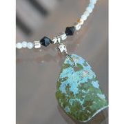 ローマングラス + アマゾナイト　ネックレス　RA010
