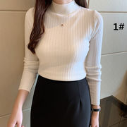 秋新作 プルオーバー ニット セーター レディース トップス 長袖 薄手 着回し