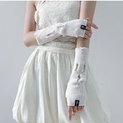 手袋 グローブ アームカバー  ニット  毛糸　ダメージ加工 お出かけ