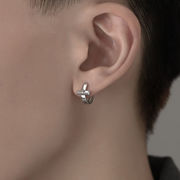 十字架 フープ ピアス クロス バングル リング シルバー 韓国 A