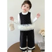 2025秋新品 キッズ  女の子  トップス+ズボン   長袖 子供服 INS人気 カジュアル  三点セット