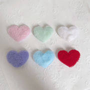 手作りDIYパーツ デコ素材 痛バッグ素材 推し活グッズ アクセパーツ ヘアアクセサリーDIY ハート ボア