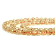 シトリン【丸玉】6mm【天然石 ビーズ パワーストーン】