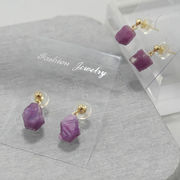 ルビー原石 ピアス 【01】 18k 18金 ルビー 原石 スタッドピアス シンプル アクセ ジュエリー