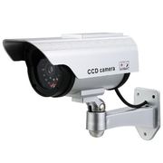 防犯ダミーカメラ(ソーラーパネル搭載タイプ)ステッカー付 36598