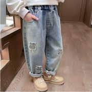 2025秋新作 韓国子供服 ボトムス　ジーンズ　デニムズボン　ズボン　パンツ 90-140cm