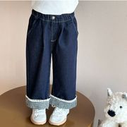 2025秋新作 韓国子供服 ボトムス　ジーンズ　デニムズボン　ズボン　パンツ 90-140cm