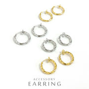 ▼MAGGIO▼ツイストステンレスフープイヤリング