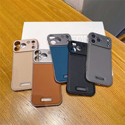 iPhone 17 ProMaxメタリックエナメルベゼルなしアロママグネット携帯ケース