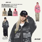 メンズ 秋冬新作 フード付きジップパーカー 男女兼用 ウォッシュ加工スウェットジャケット★全3色