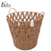 ■ダイカイ■　トーククランツ　フェイクPE　ハンドルバスケット　ラウンド