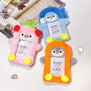3色 韓国  kpop トレカケース  ペンギンキーホルダー 透明窓あり トレカホルダー トレカ展示  ペンギン雑貨