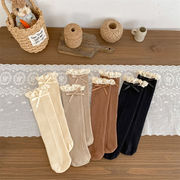 2025秋新作　ins風　女の子　ロリータ風　靴下　レース飾り　子供靴下　ベビーソックス　可愛い　春秋　4色