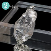 ペンダントトップ　ガネーシュヒマール水晶＜ヒマラヤ産＞　ステンレス製　シルバー　ランダム発送