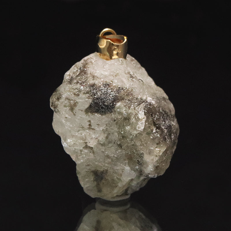 【一点物】ペンダントトップ　フェナカイト＜ロシア産＞　原石　K18　ゴールド　日本製