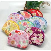 和風　花柄　小物収納　レディース　財布　小銭入れ　化粧ポーチ　便利　多機能