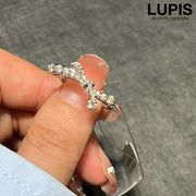 リング 指輪 レディース リボン パヴェ ストーン キラキラ 華やか かわいい 上品 大人っぽ フェミニン