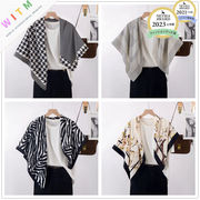 全149色 チェック柄 プリント スカーフ 90*90cm 四角形 ショール レディース レトロ風 ファッション