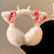 羊毛風耳あて レディース 折りたたみ式 防寒イヤーマフ 学生通学にも最適