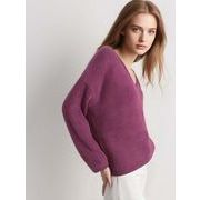 2025秋冬新作 プレミアム品質 カシミヤ100％ Vネック 太編み マーブルニットセーター