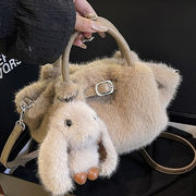 ファー プリーツ トート風 2WAY ショルダーバッグ レディース 使いやすいデザイン