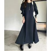 今季マストバイ   気質   おしゃれ  個性的   韓国風  ロングワンピース 2WAY前後着用可